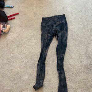 lululemon athletica Black Tie-Dye Leggings